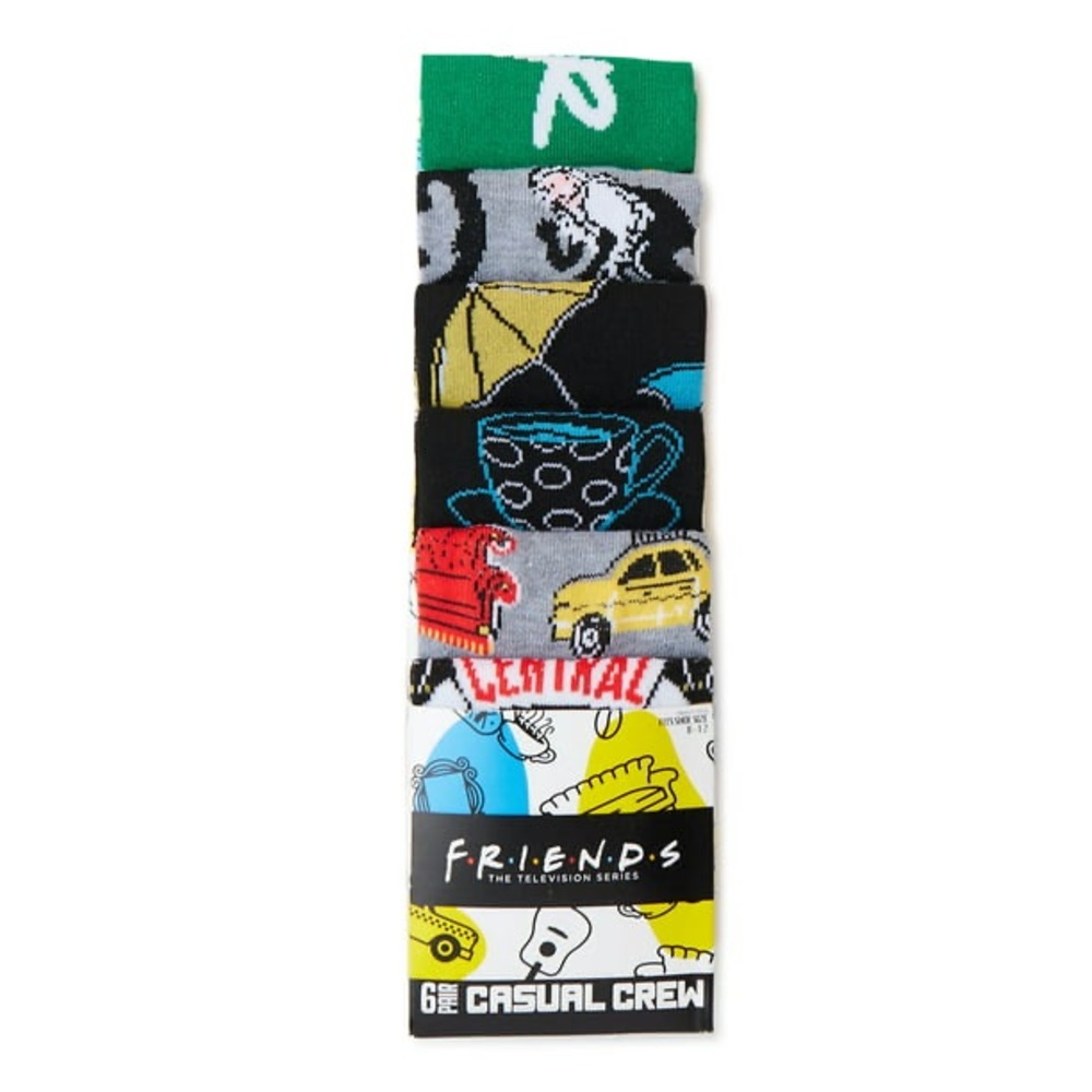 NWT Friend’s Men’s Crew Socks 6 Pack